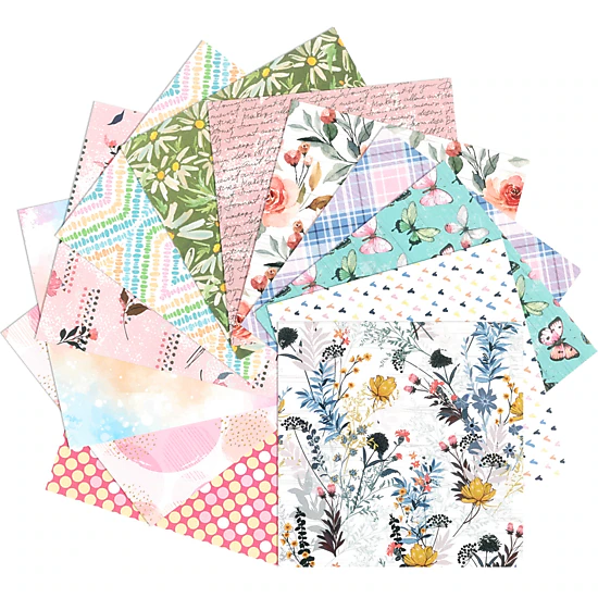 Wrapables 6x6 Decorative Single-Sided Scrapbook Paper for Arts & Crafts ...