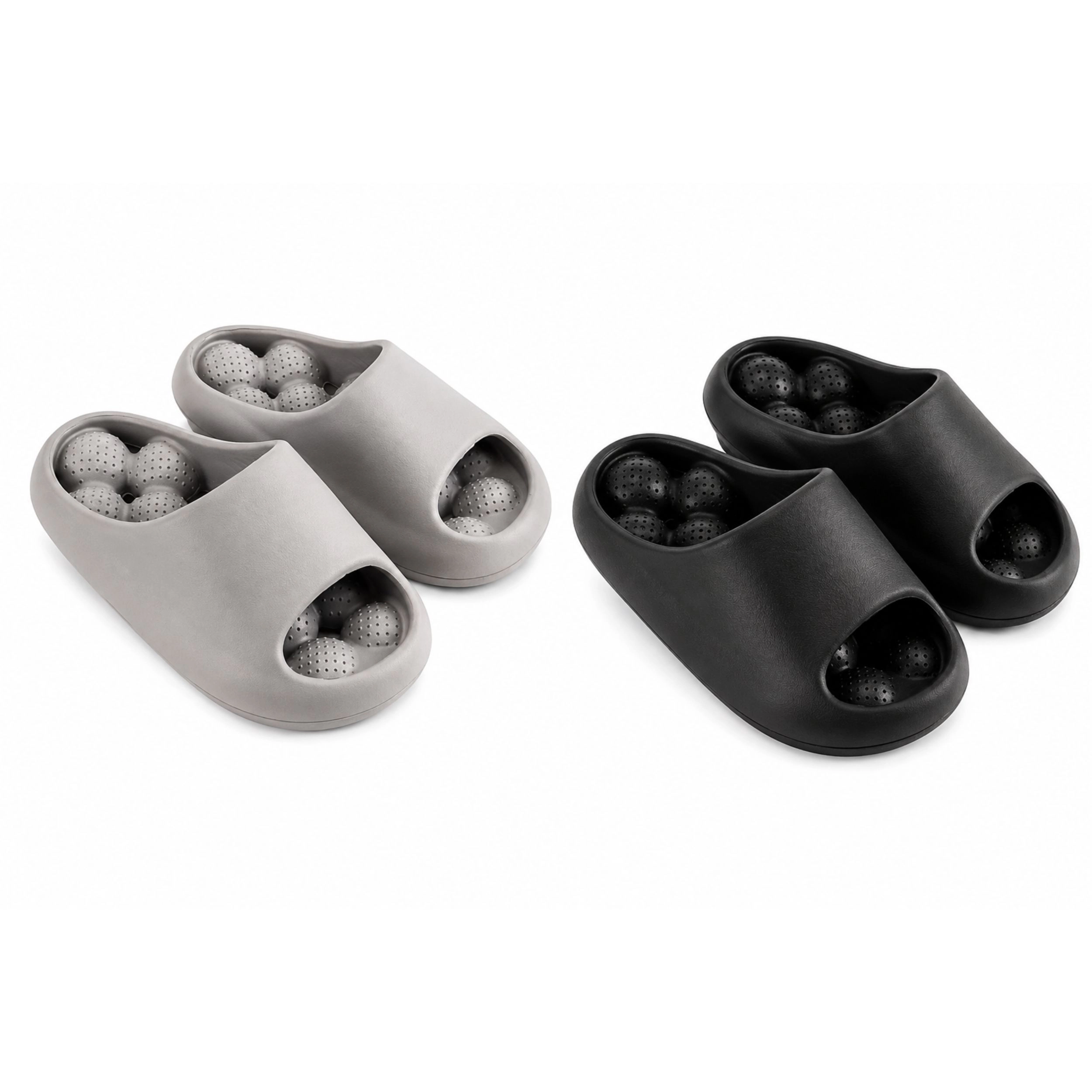 Home Collection Unisex Non Slip EVA Cloud Slide Shower Slippers with Drain Holes