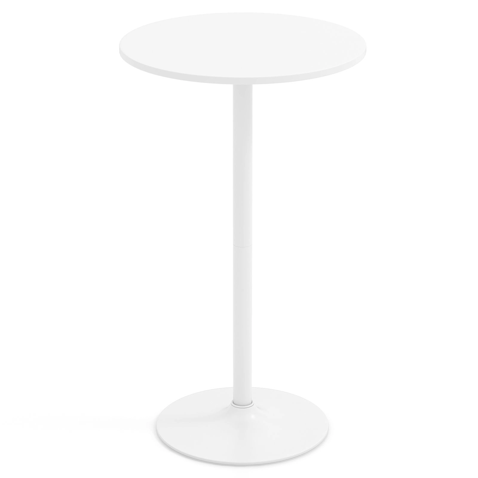 SlickBlue Adjustable Height Bistro Table with Metal Base and Round Top-Set of 2