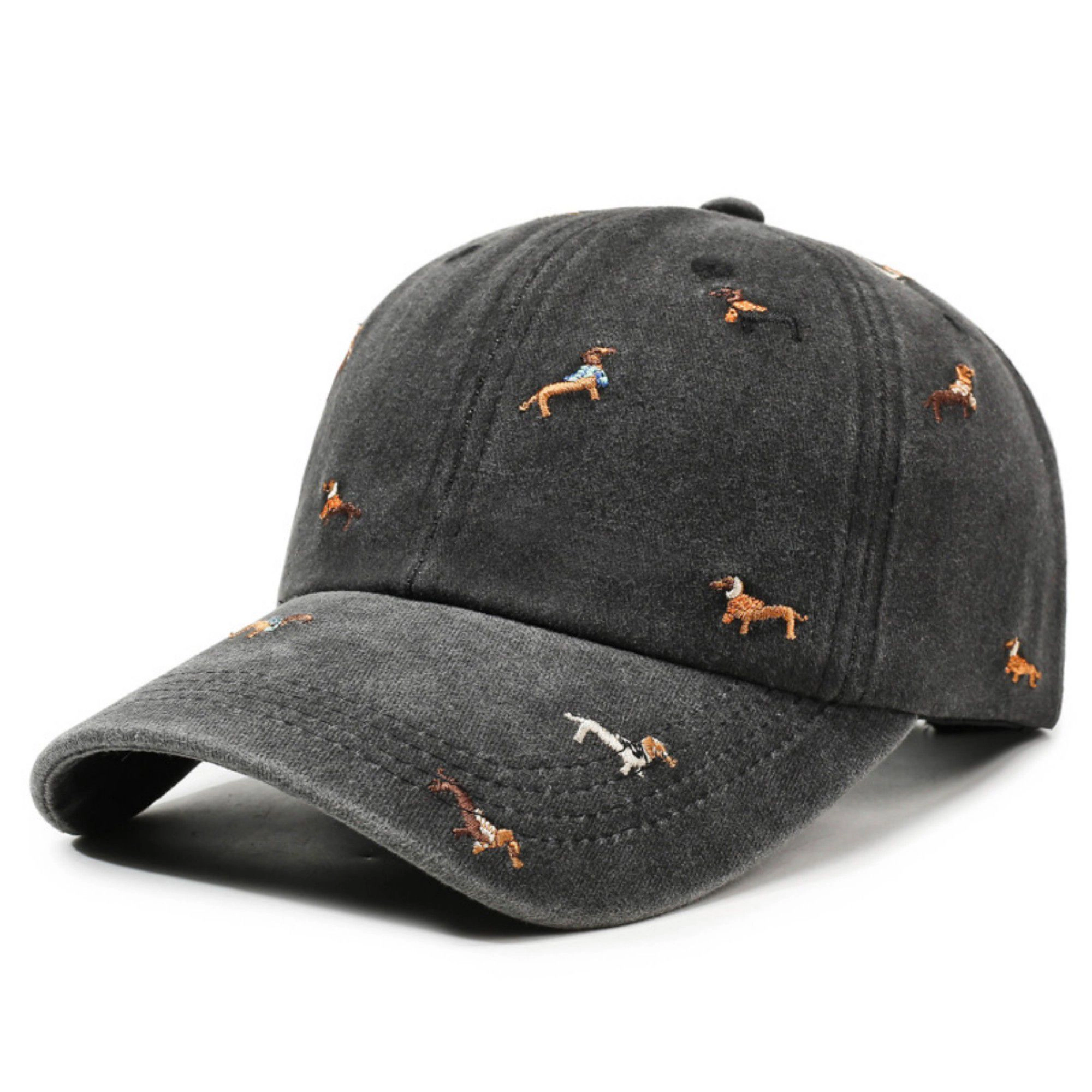 Anna-Kaci Women's Embroidered Dog Baseball Cap with Curved Brim Soft Structured Crown and Adjustable Back Strap