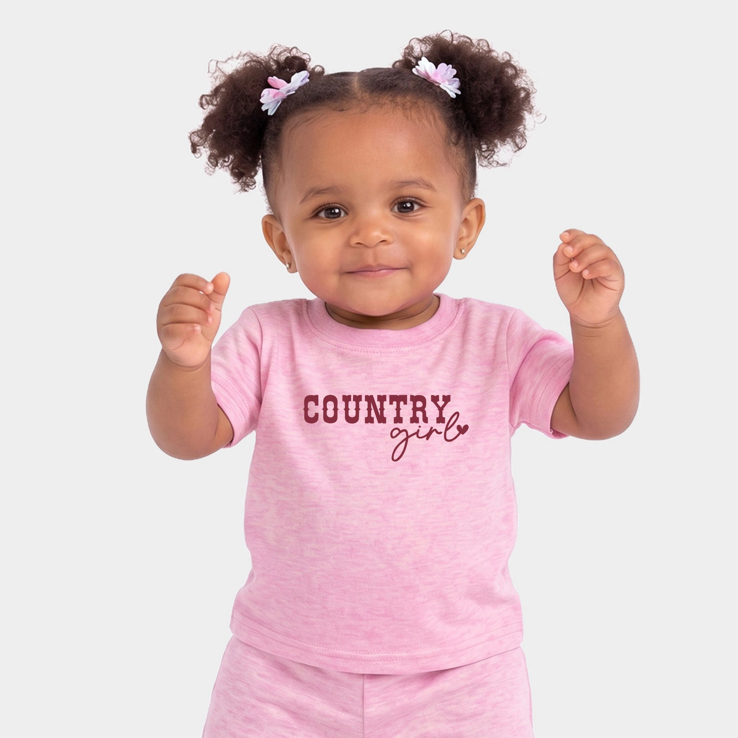 The Juniper Shop - Infant Jogger Pant Crew Set Country Girl Heart