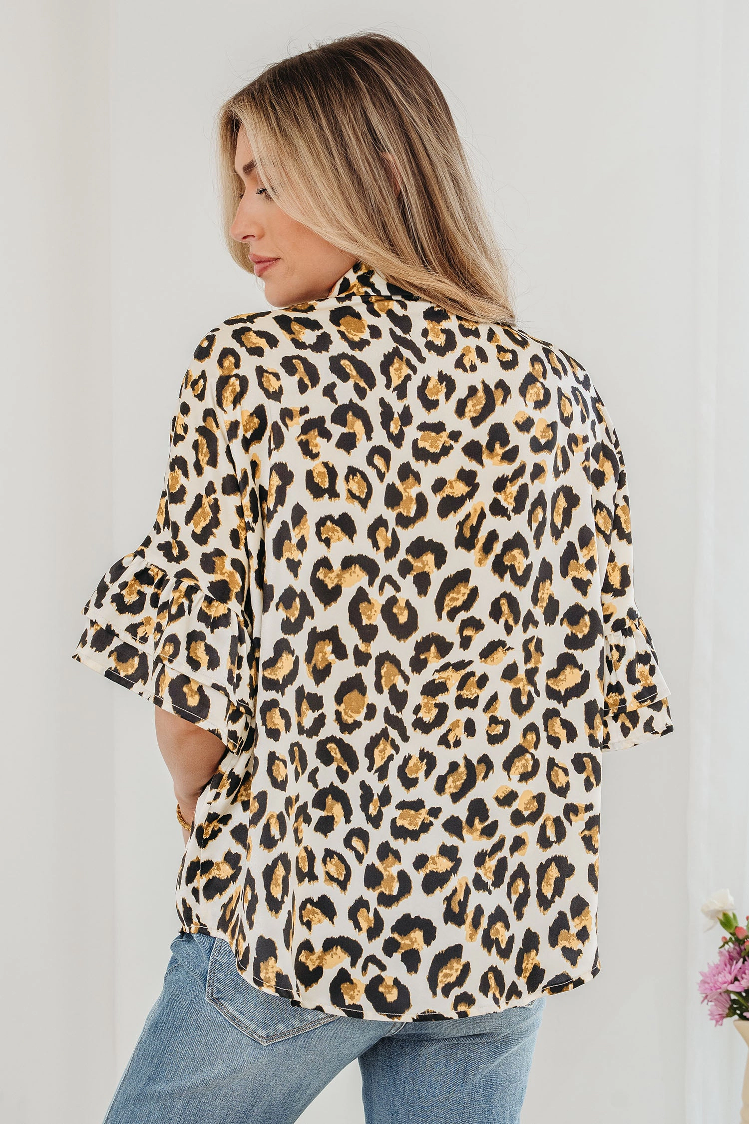 Threaded Pear Women's Penny 4 Sleeve Loose Shirt