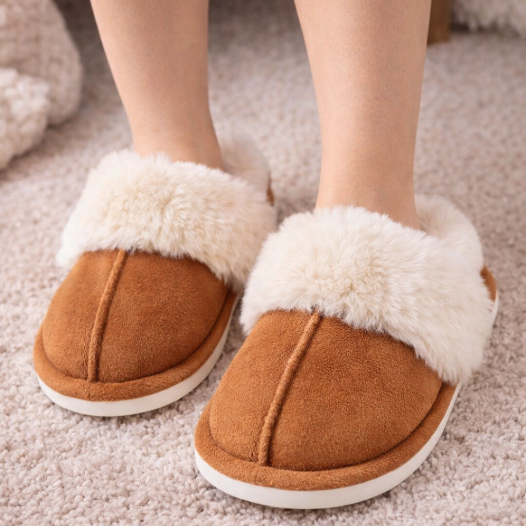 CTM Women's Warm Faux Fur Lined Clog Slippers by Wootie