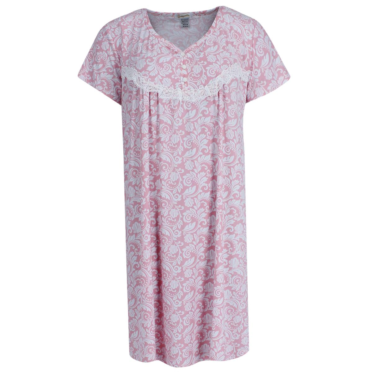 Gabriella Women's Patterned Short Sleeve Sleep Gown