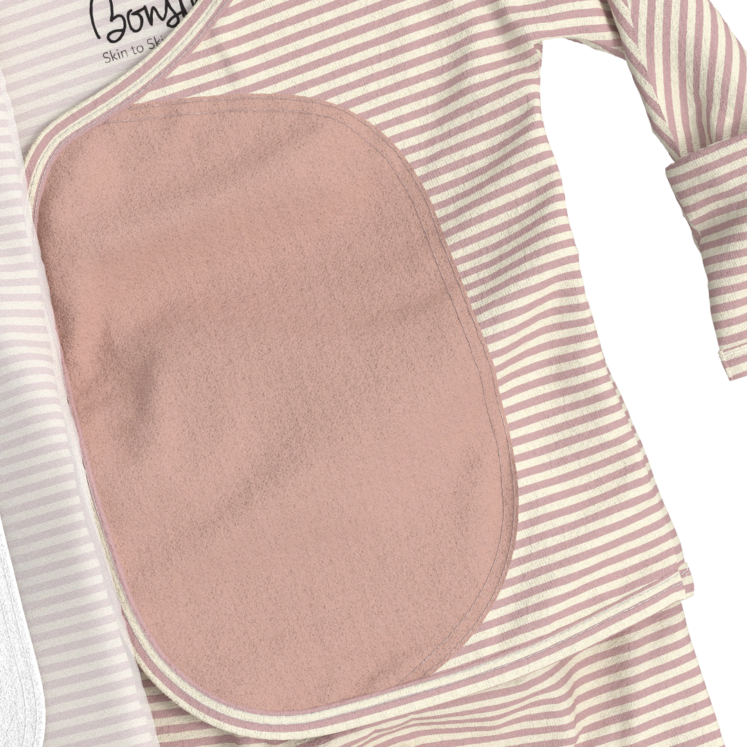 Bonsie Footie - Berry Twist, Wrap-Front Skin-to-Skin Baby