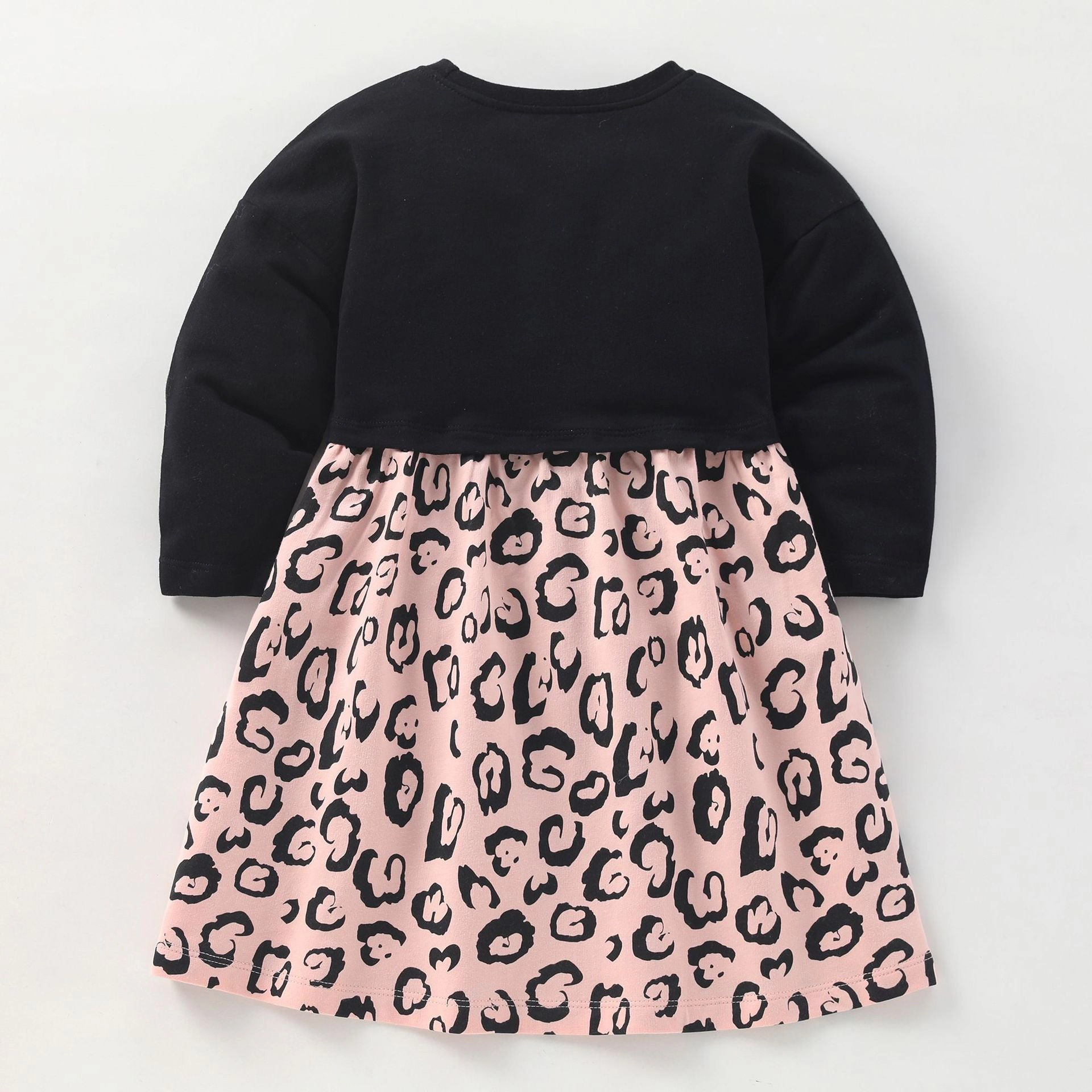 MyKids-USA Baby Girl Cat Embroidered Pattern Patchwork Design Dress