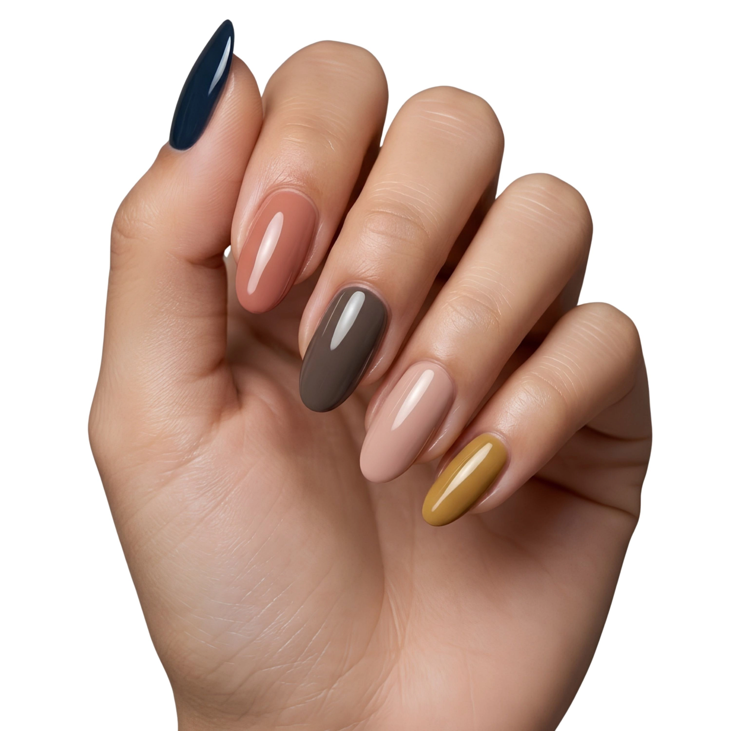 XPNail Women's 2-Pack Bundle of Nail Polish Strips Mustard Shades 16ct