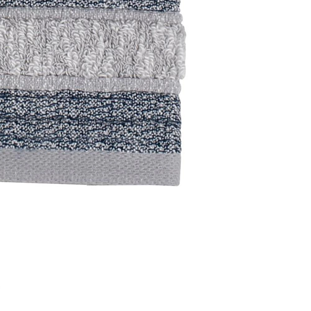 Saturday Knight Ltd Cubes Stripe Collection High Quality Easily Fit And Diamond Design Hand Towel - 16x26", Navy