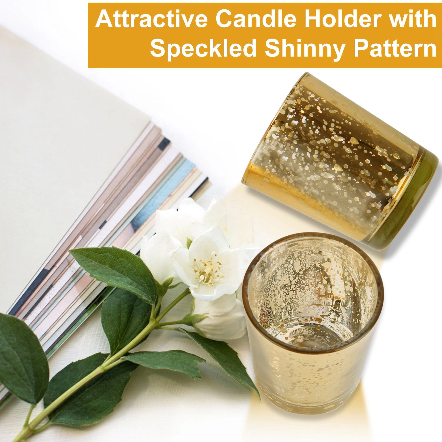 GBruno 24-Piece Mercury Glass Votive Candle Holders