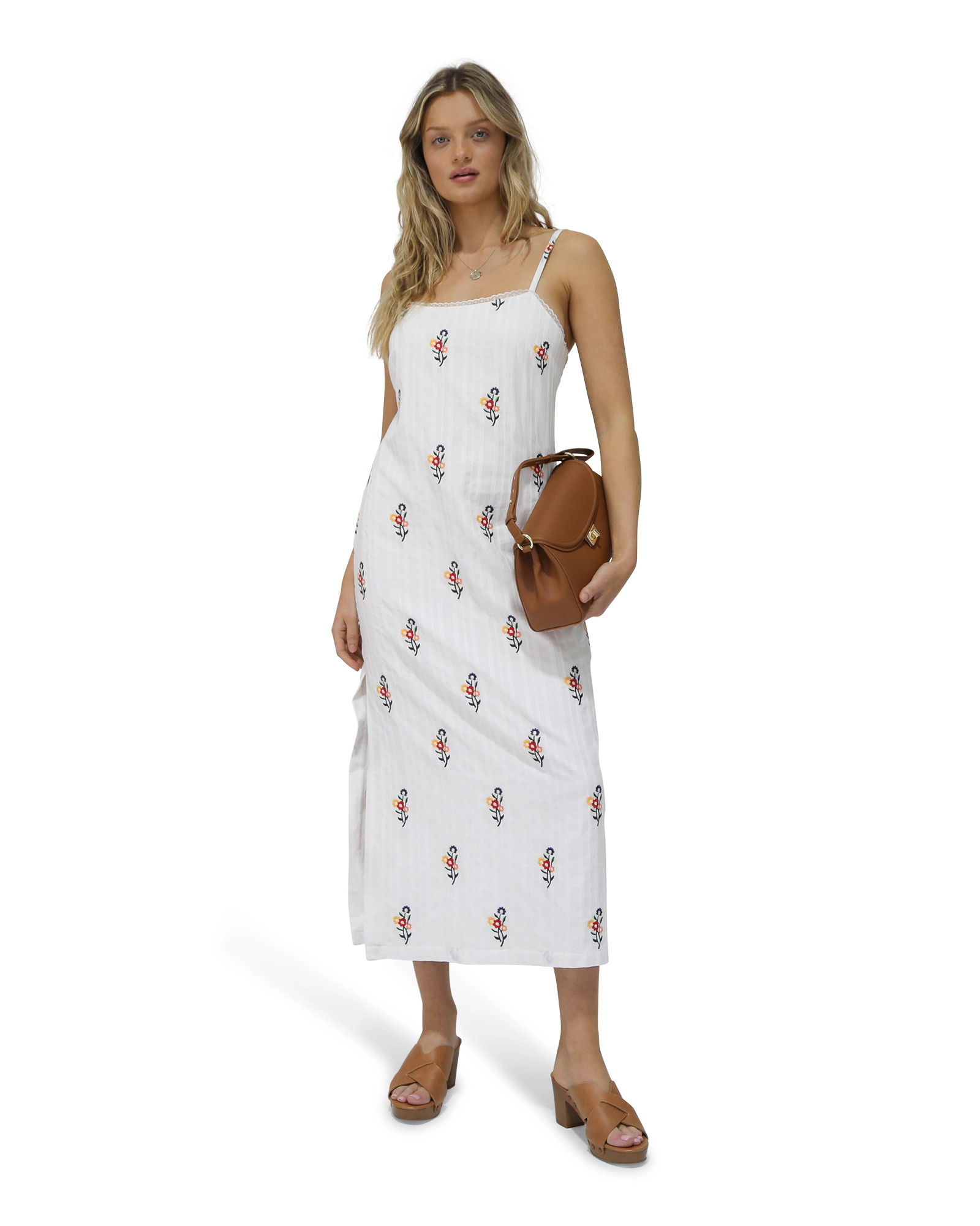 Belle & Bloom Womens She Blooms Floral Midi Dress