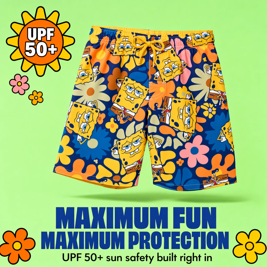 SpongeBob SquarePants Boys' Swim Trunks