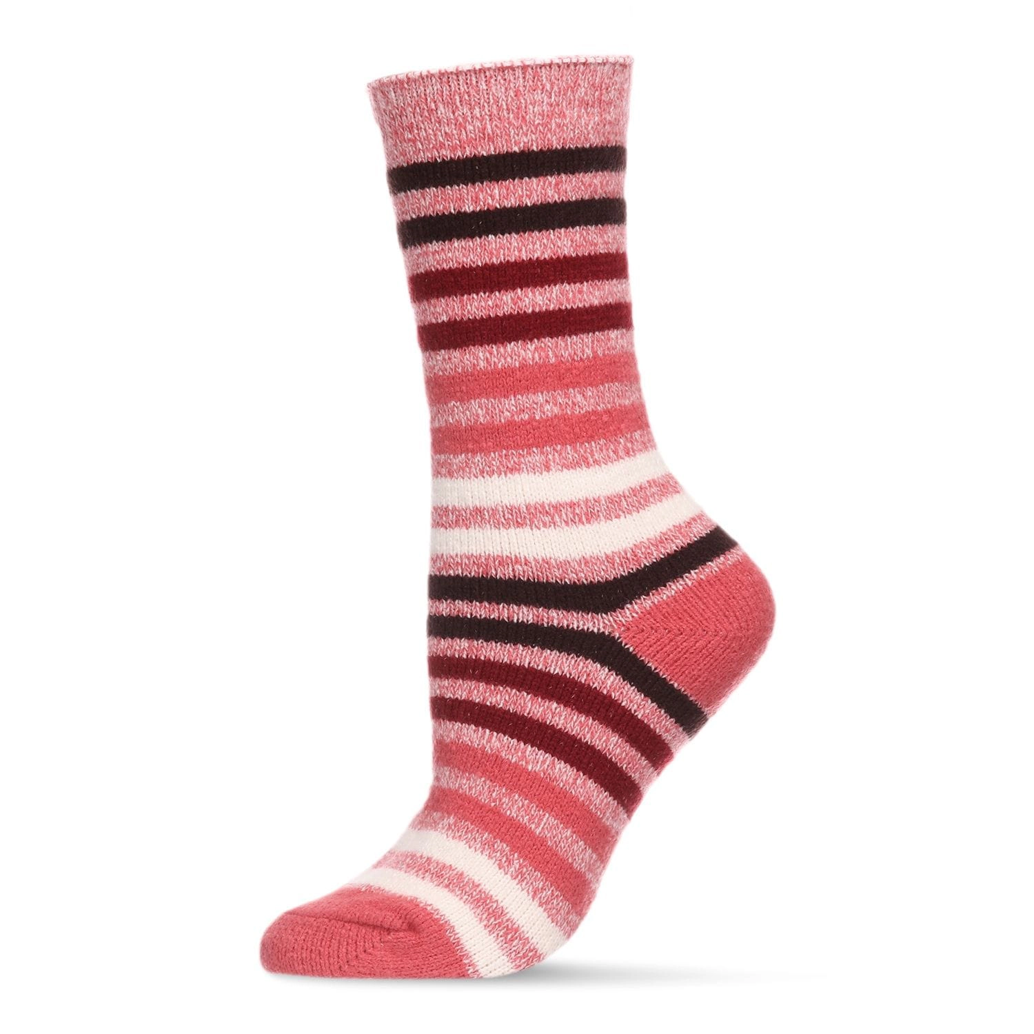 MeMoi Women's Multicolor Stripe Buttersoft Cozy Crew Socks