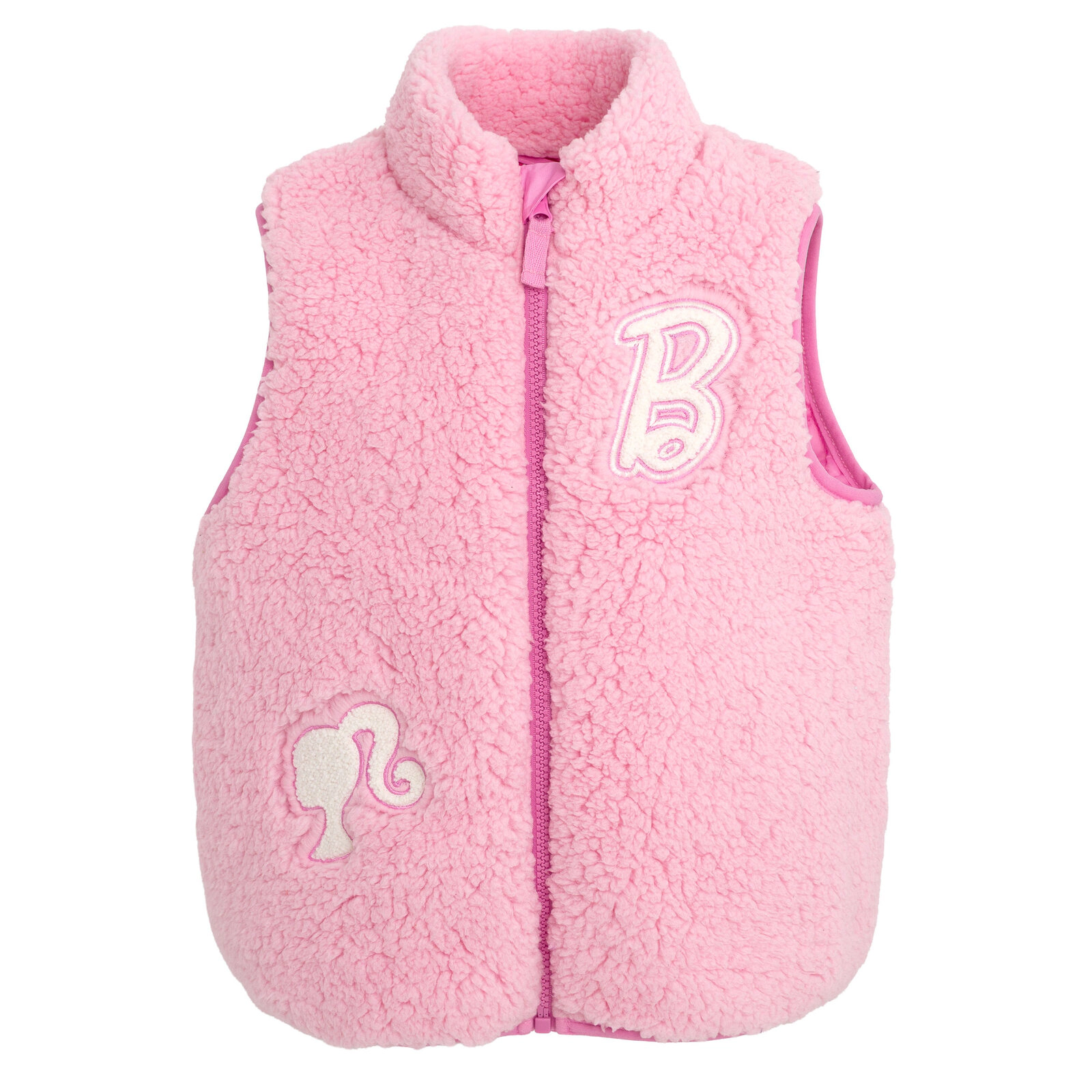 Barbie Girls' Zip-Up Fleece Vest