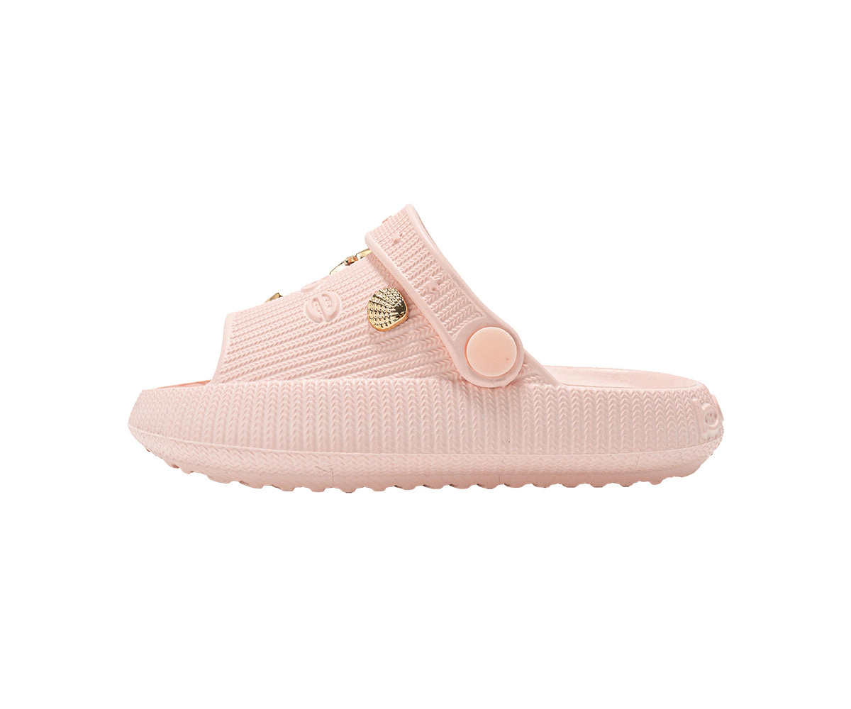 bebe Toddler Girl's EVA Slide Sandals with Sea Charms