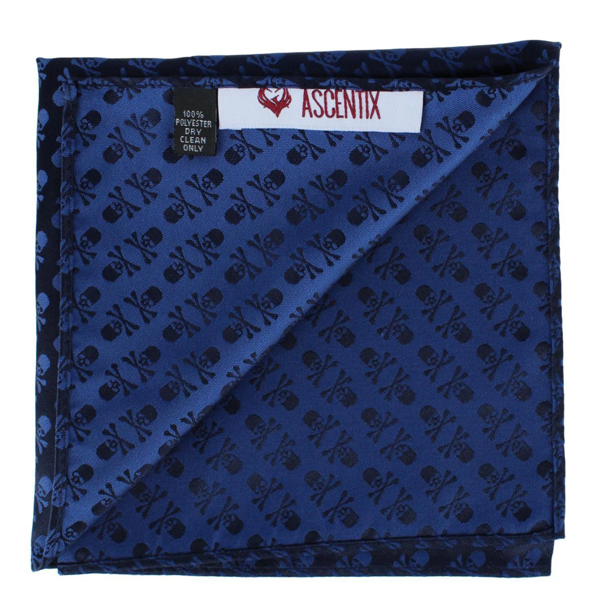 Ascentix Pirate Skull and Crossbones Pocket Square