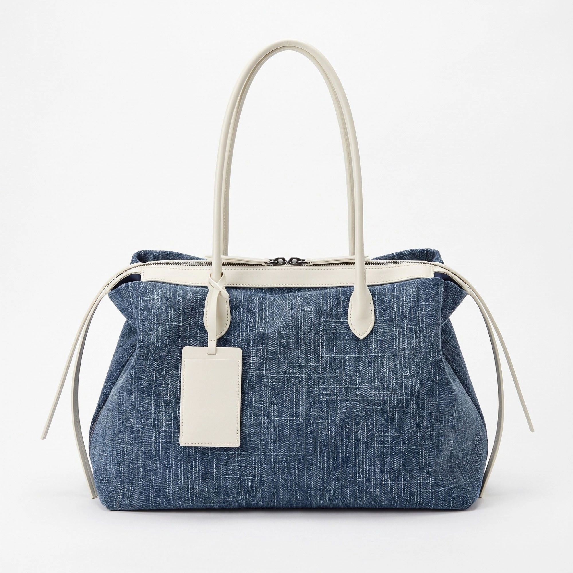 Alilang Women's Large Textured Tote Bag with Double Handles and Zip Closure