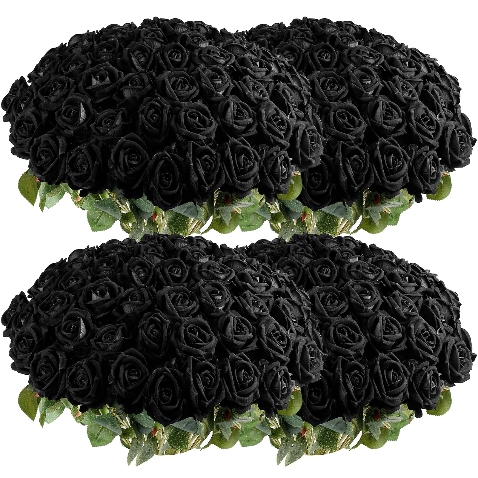 PUPWE 60Rose Artificial Flowers  Faux Silk Roses