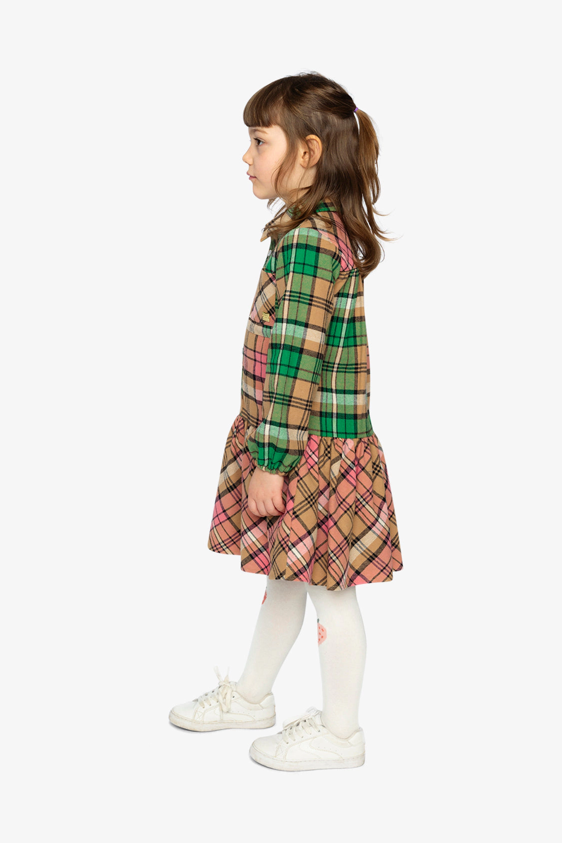 Deux par Girls Button-Front Plaid Shirt Dress