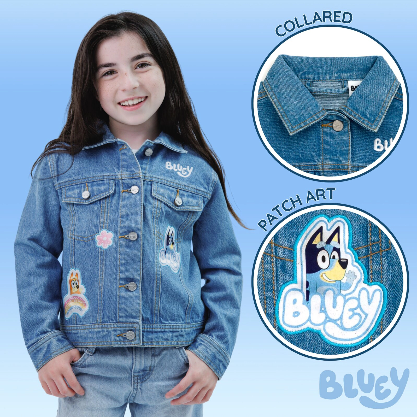 Bluey Girls' Denim Jacket