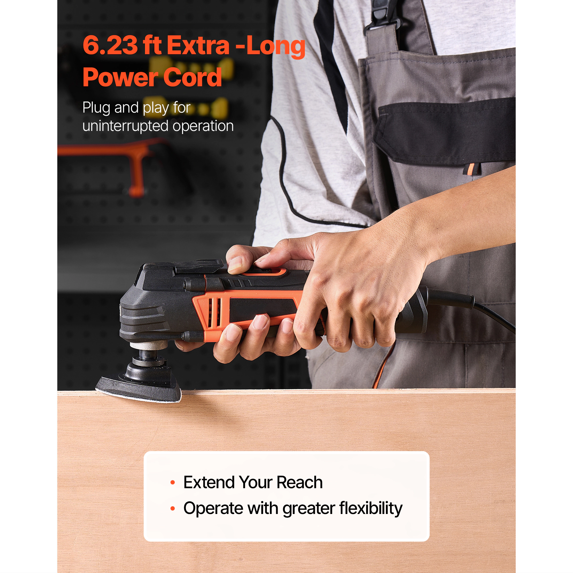 HONGGE Multitool Oscillating Tool Oscillating Multi Tool Corded with OPM Oscillating Angle Saw Accessories Tool