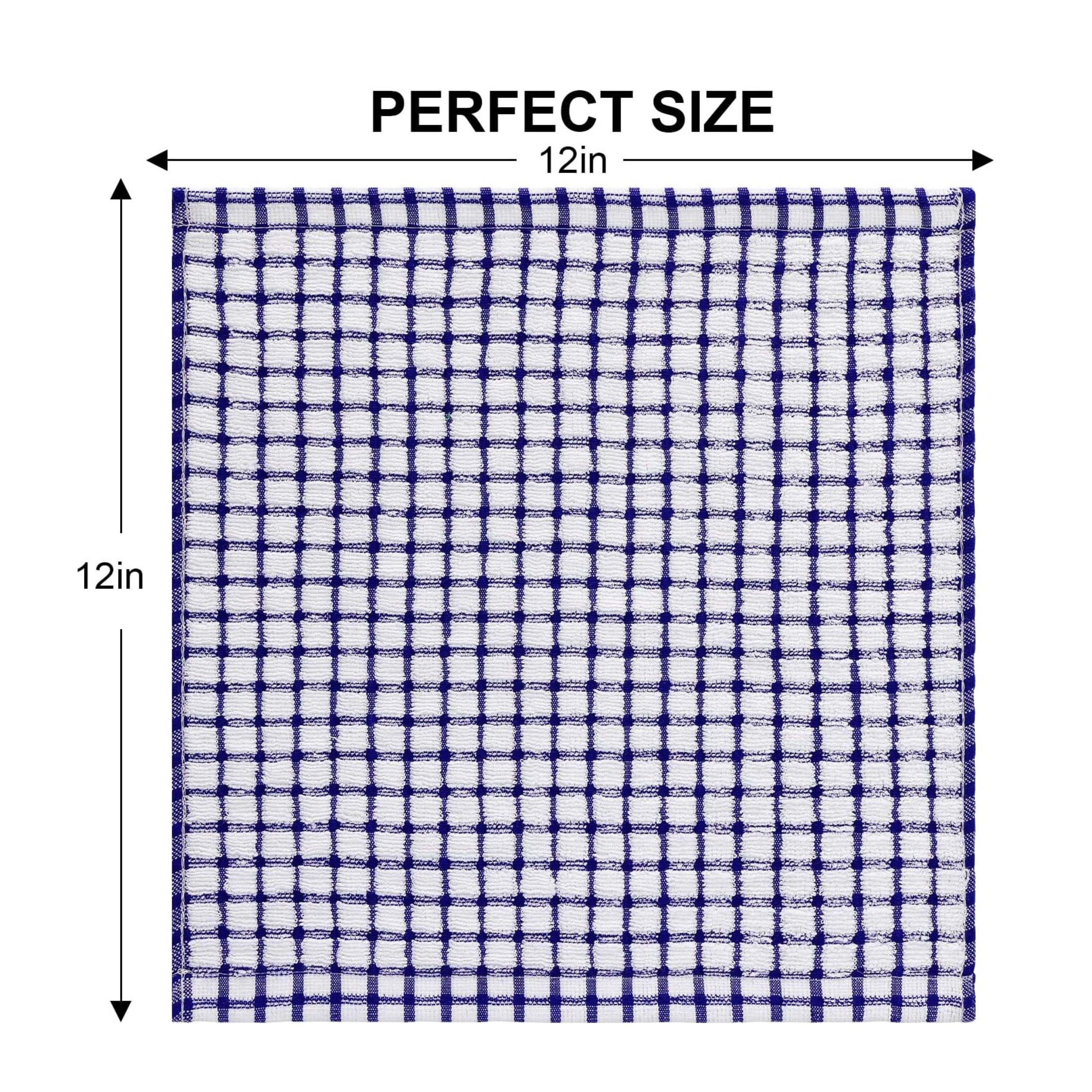 Stock Preferred Pack of 10 Cotton Absorbent Kitchen Dish Cloths 12x12 Inch