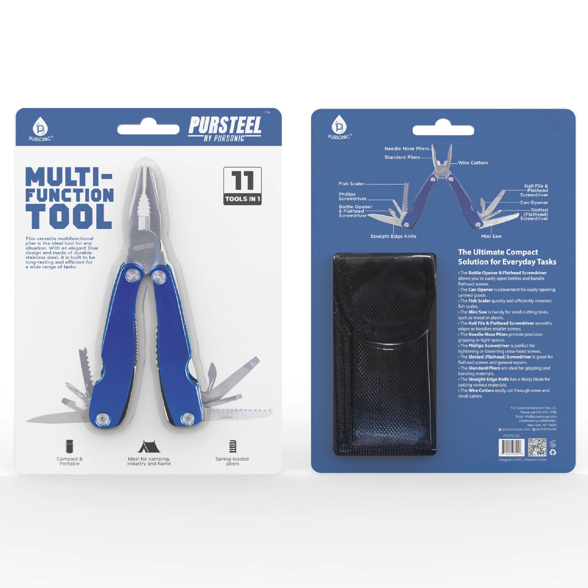 Pursonic Unisex 11-in-1 Multifunction Tool