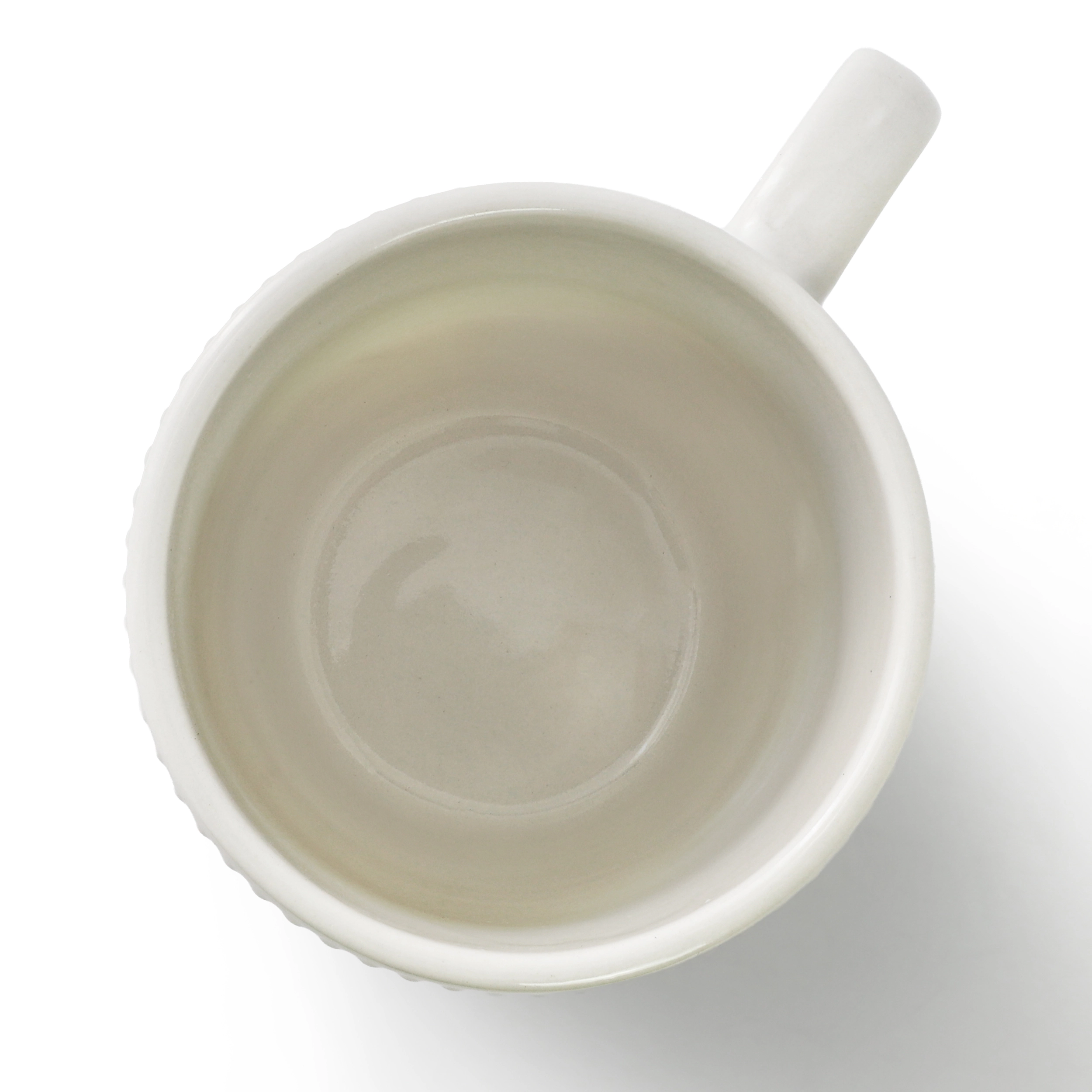 Elama Gretel 6 Piece Round Stoneware 12 Ounce Mug Set in White