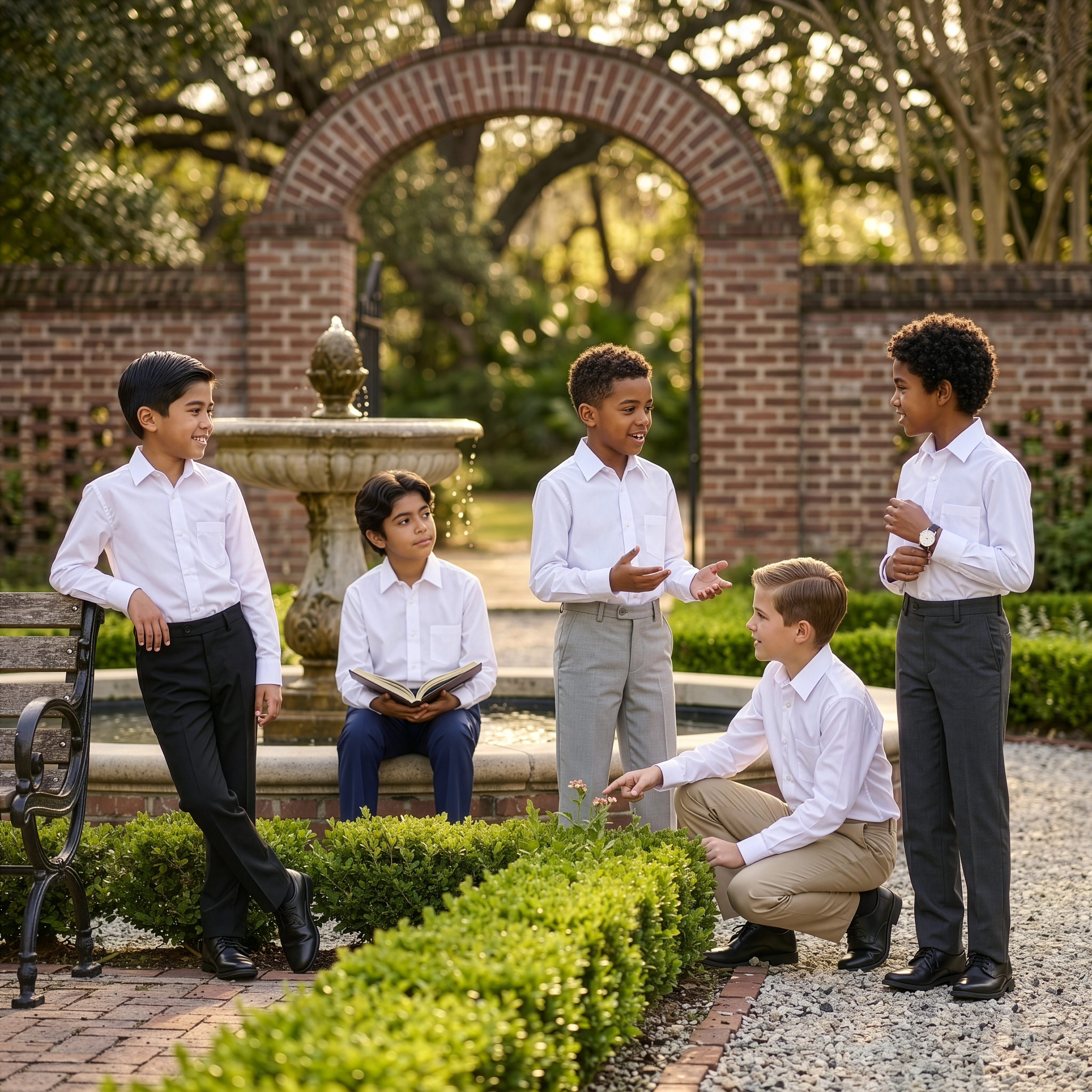 ZG Little & Big Boys Tailored Fit Suit Separates Pants Only