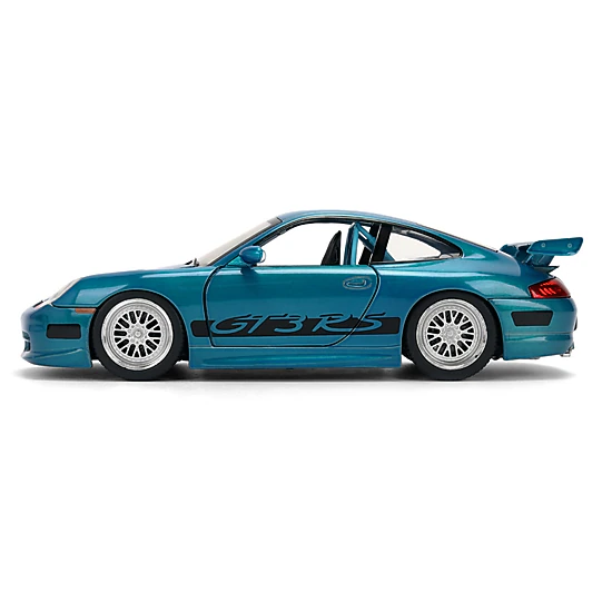 Jada Collectible Porsche 911 Gt3 Rs (996) Blue Color Brush Finish "Fast Five" (2011) Movie "25 Years Of & Furious"