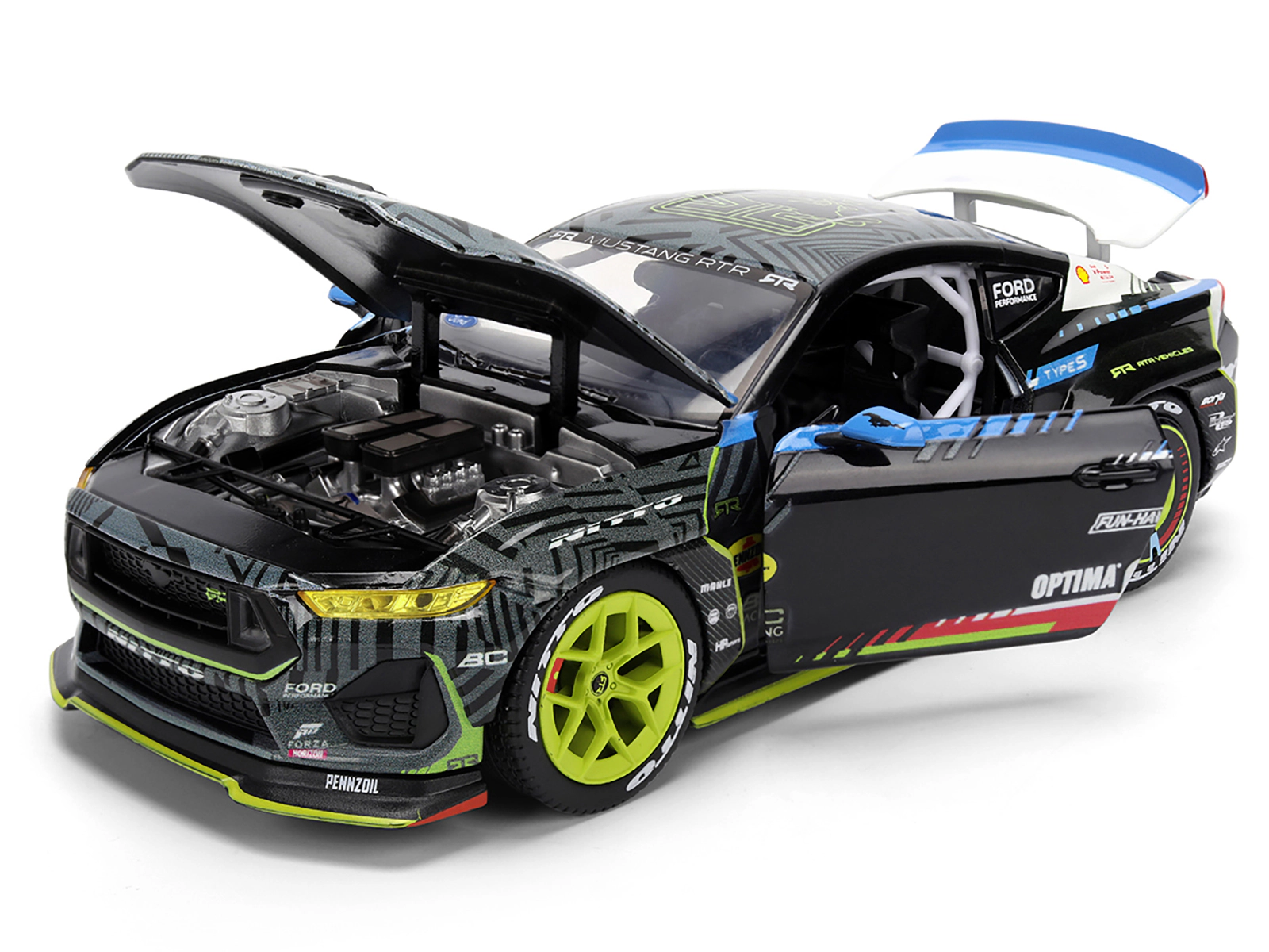 Jada Ford Mustang RTR #25 Vaughn Gittin Jr. "Formula Drift PRO Championship" (2025) with Lights "RTR Vehicles"