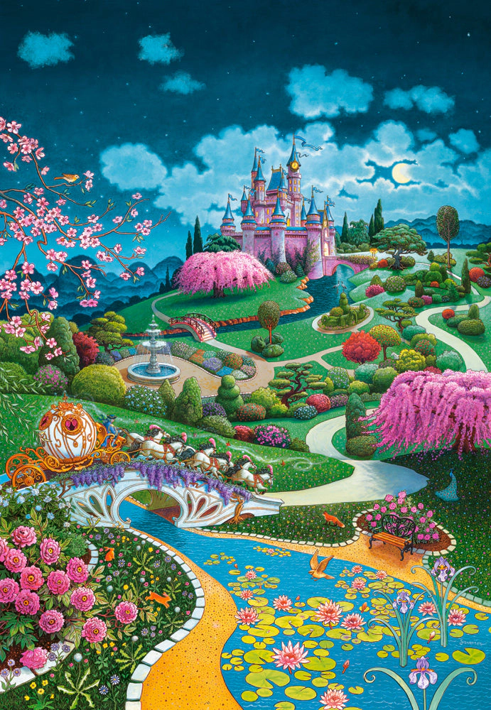 CASTORLAND 1000 Piece Jigsaw Puzzles, Cinderella's Castle, Fairytale scenery, C-105243-2