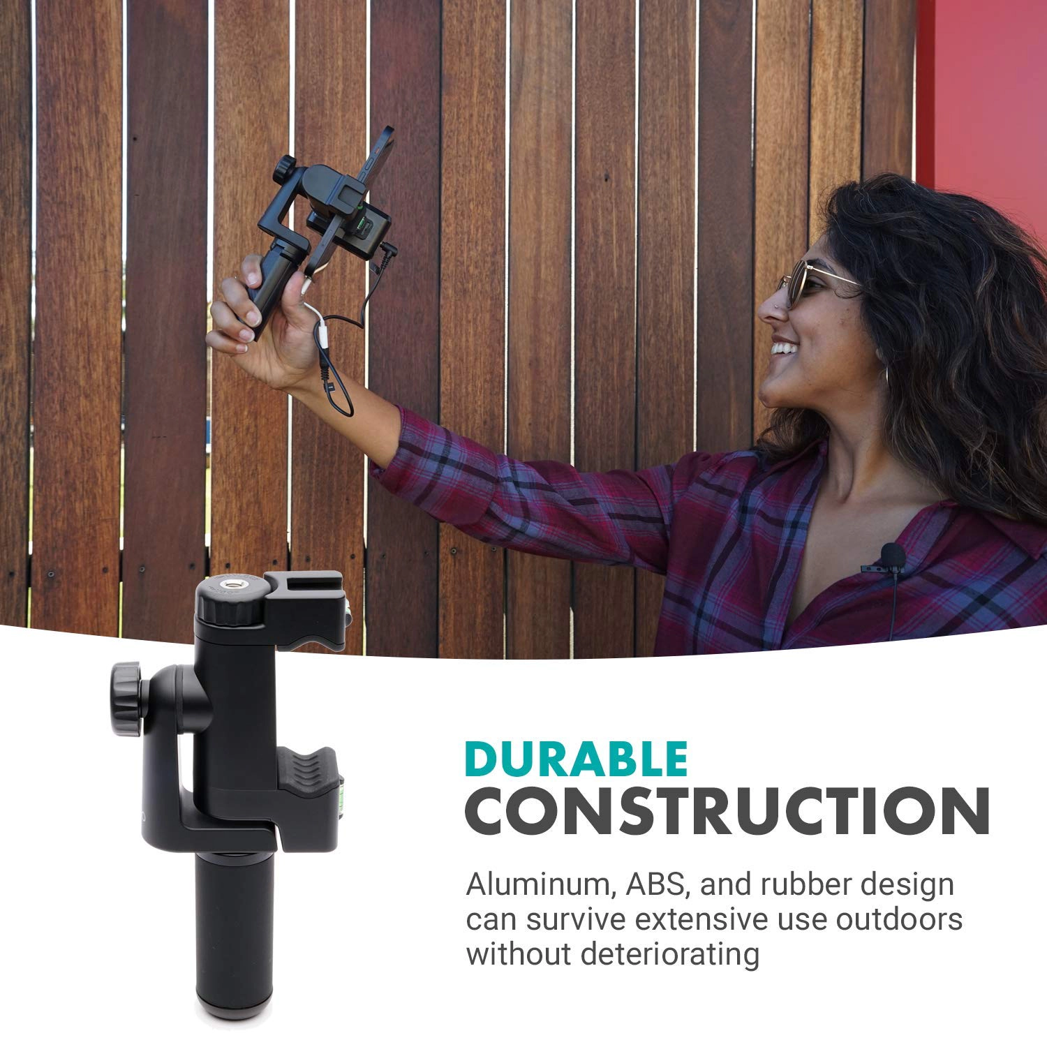 Movo PR-3 Rotating Smartphone Grip Handle Rig with Vertical and Horizontal Positions