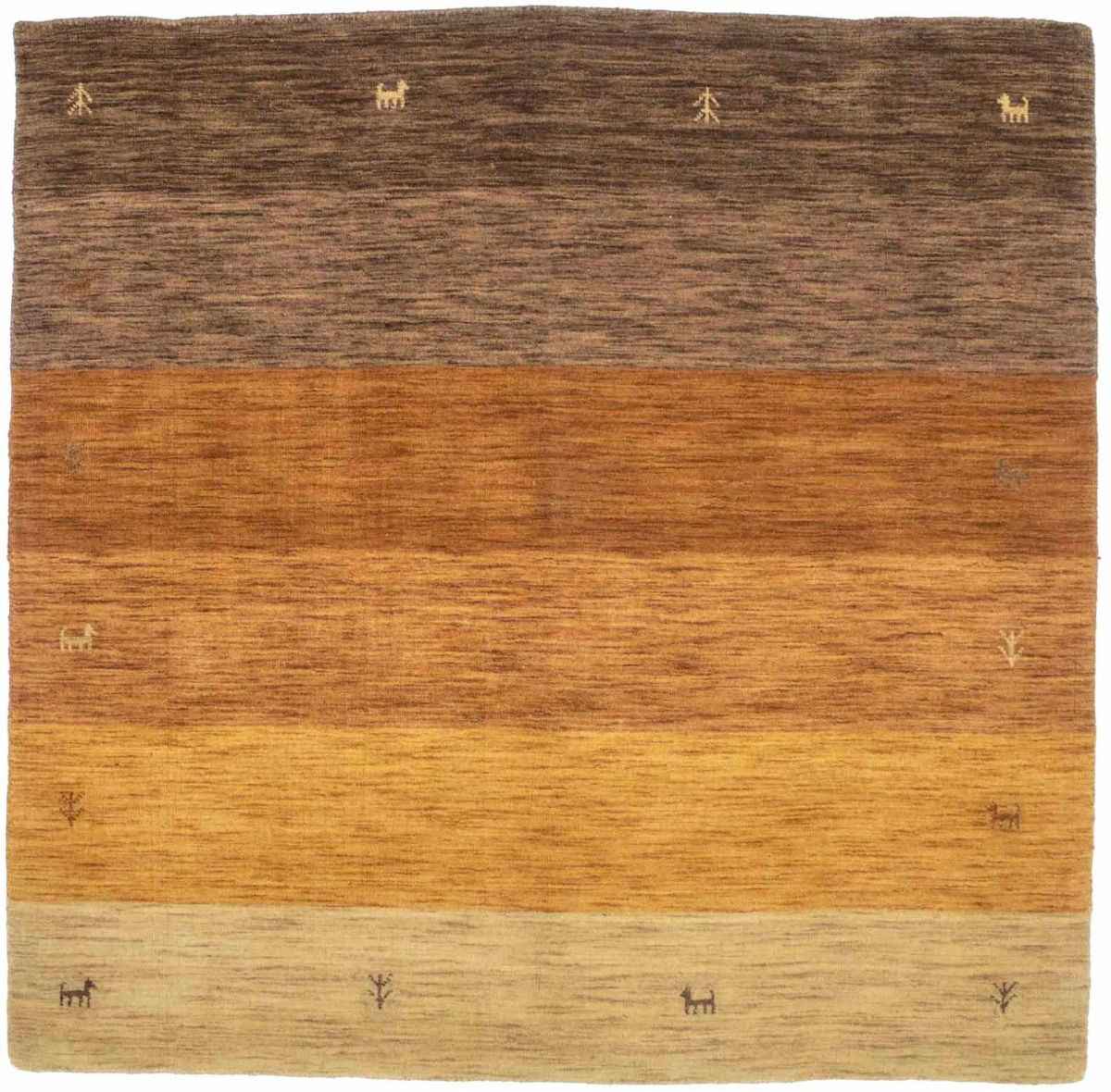 Magic Rugs 4'10 X 4'11 Multicolored Hand-Loomed Modern Wool Square Rug