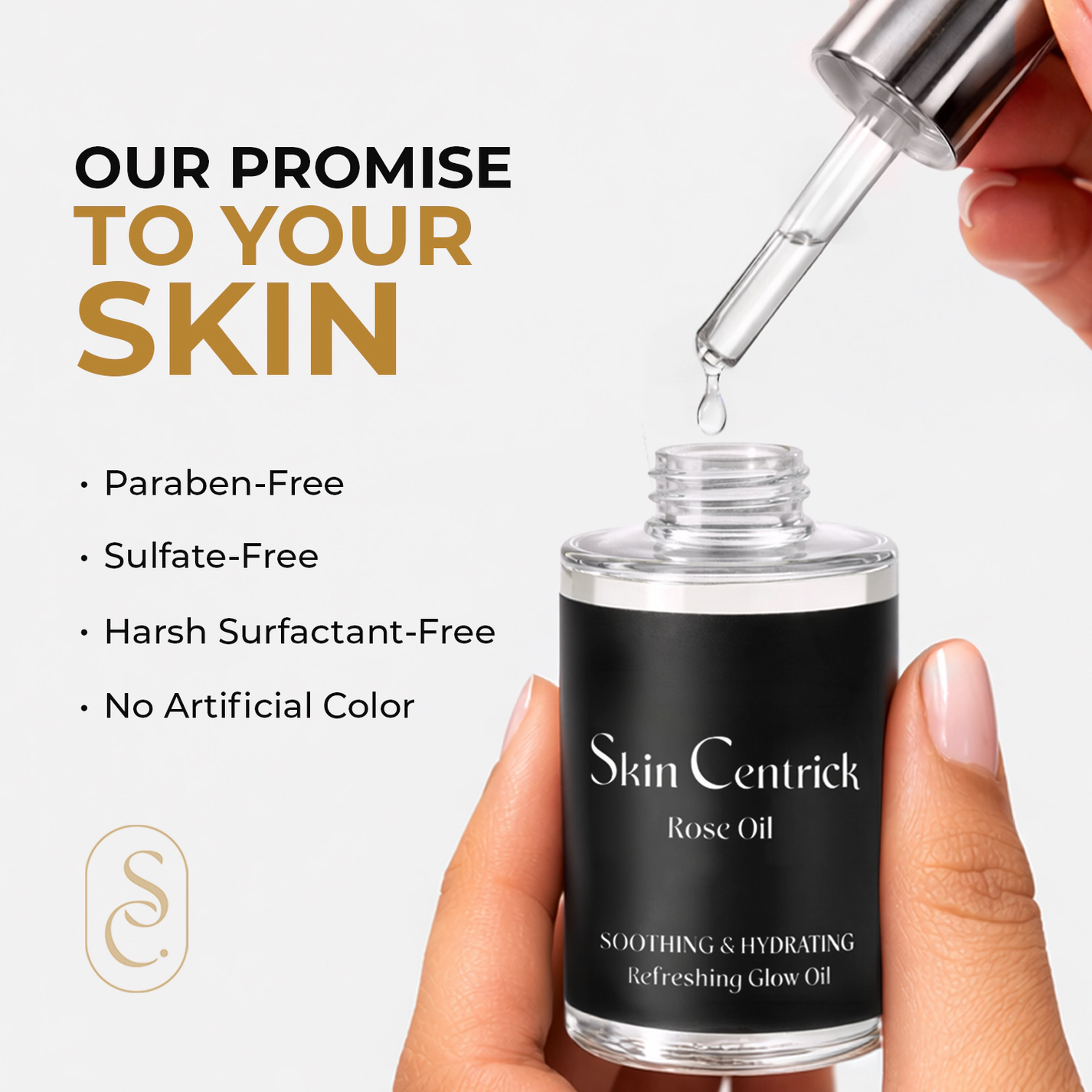 Skin Centrick | Rose Face Oil | Radiance Boosting | Rose & Argan Oils | Dull-Looking Skin | 30 ml