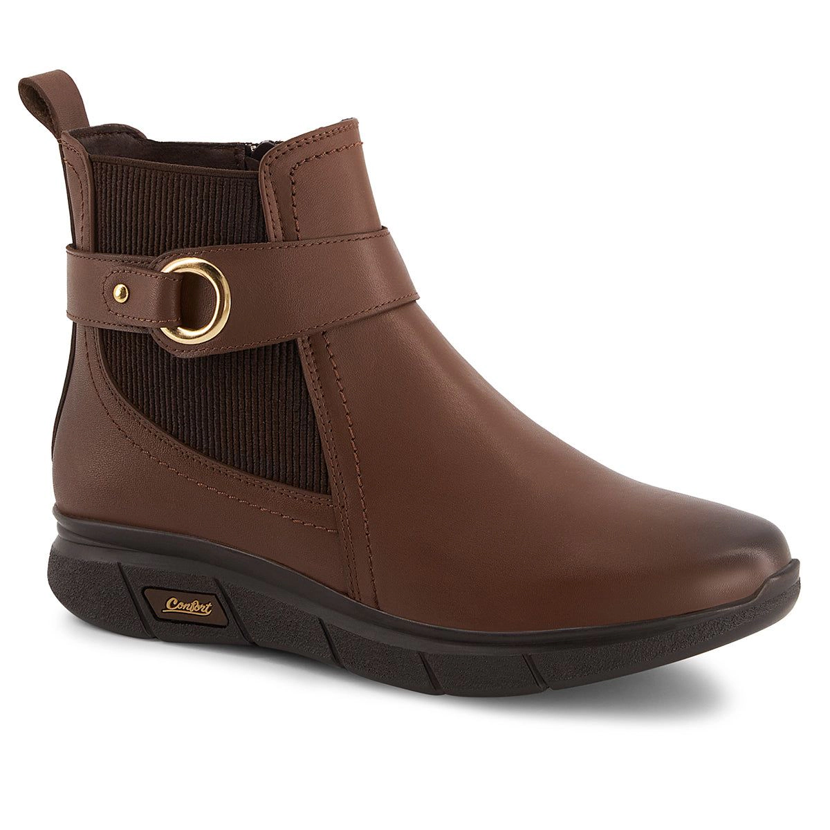 Andrea Leather Booties, Ultra Comfort