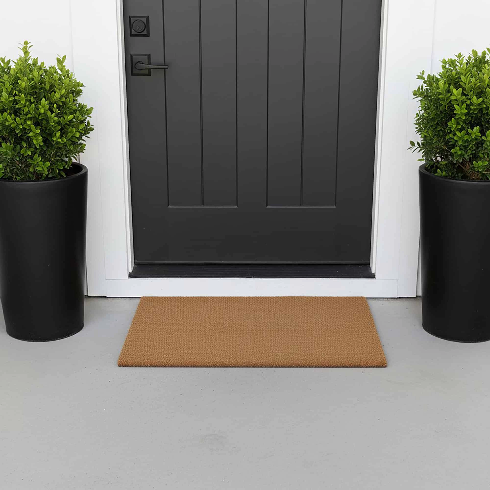 Evideco French Home Goods Natural Classic Coir Doormat 24 x 16 Inches