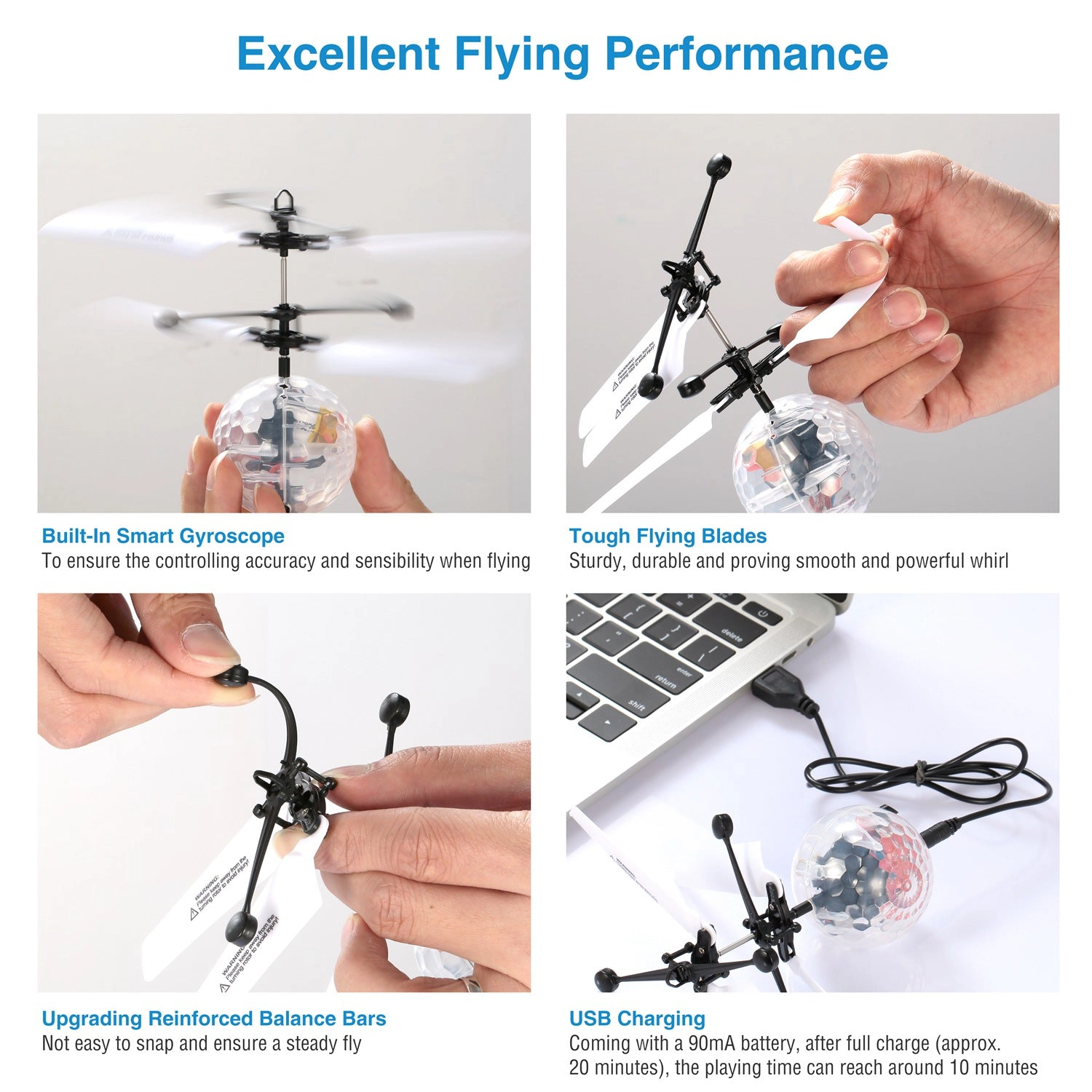 GBruno Infrared Induction Flying Ball Toy With LED Lights