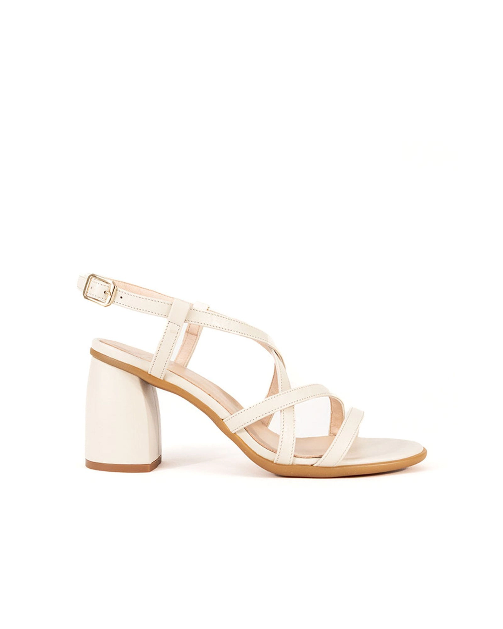 Menina Step Womens Cloe Leather Heeled Sandal
