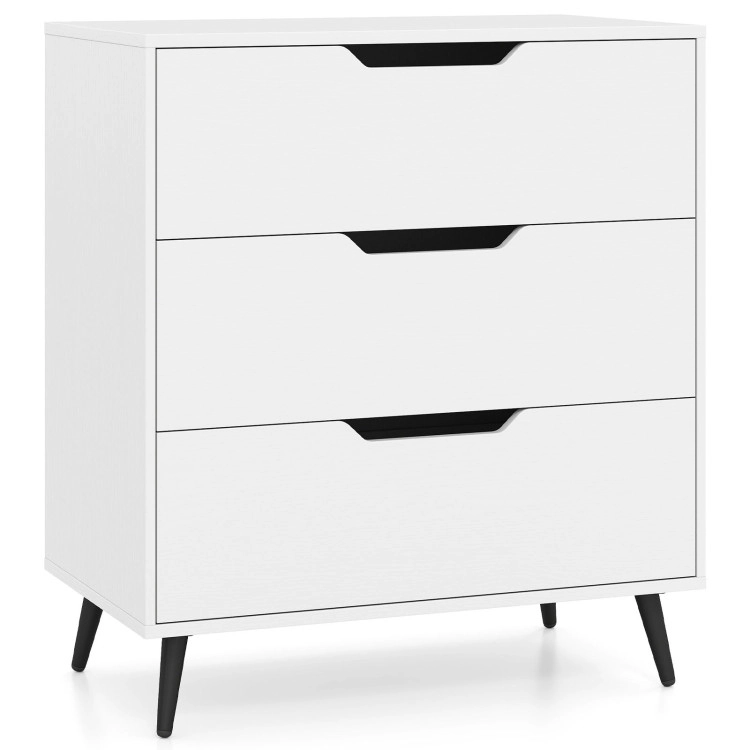 Hivvago 3-Drawer Rustic Farmhouse Wooden Storage Dresser