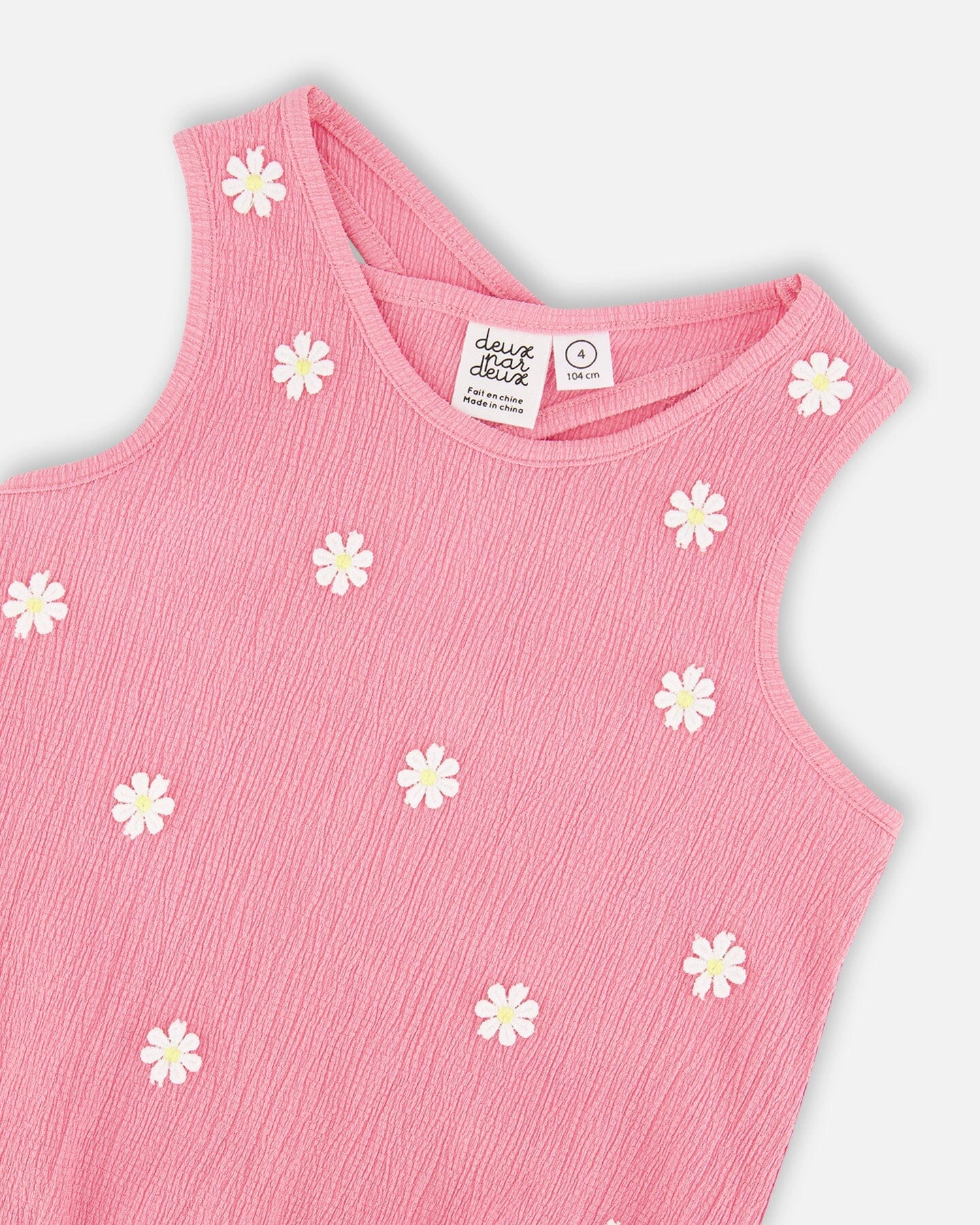 Deux par Deux Girls Crinkle Jersey Tank Top