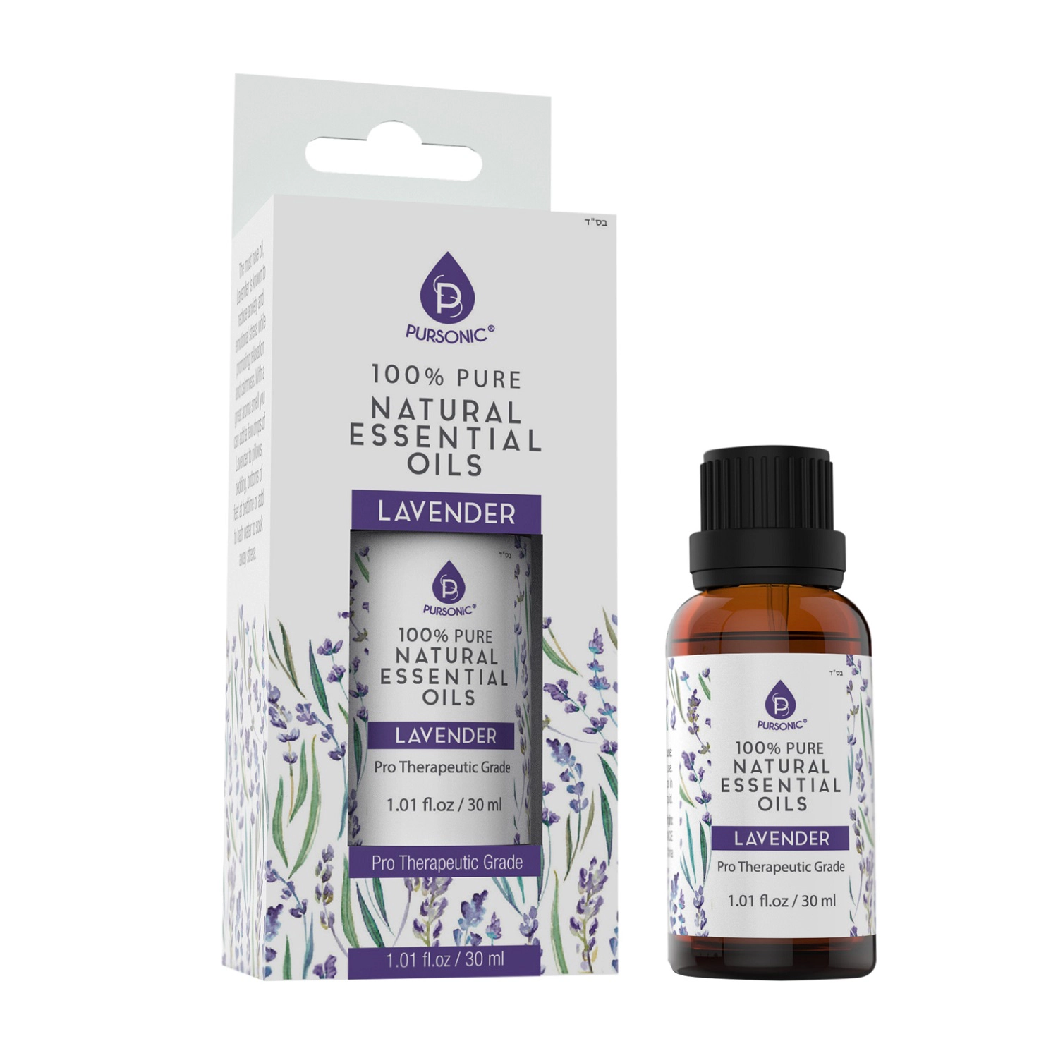 Pursonic Unisex 100% Pure & Natural Lavender Essential Oil – Aromatherapy Relaxation Oil