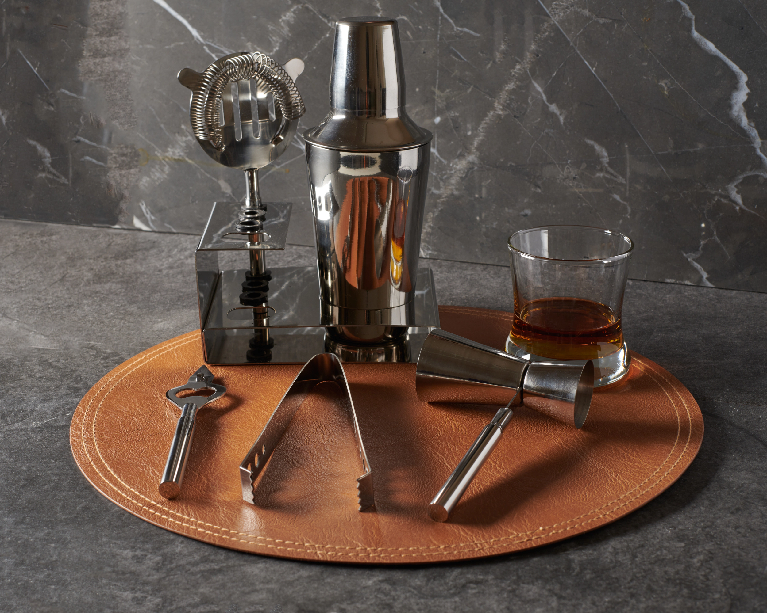 Sol Living Stainless Steel Cocktail Shaker 6-Piece Gift Set