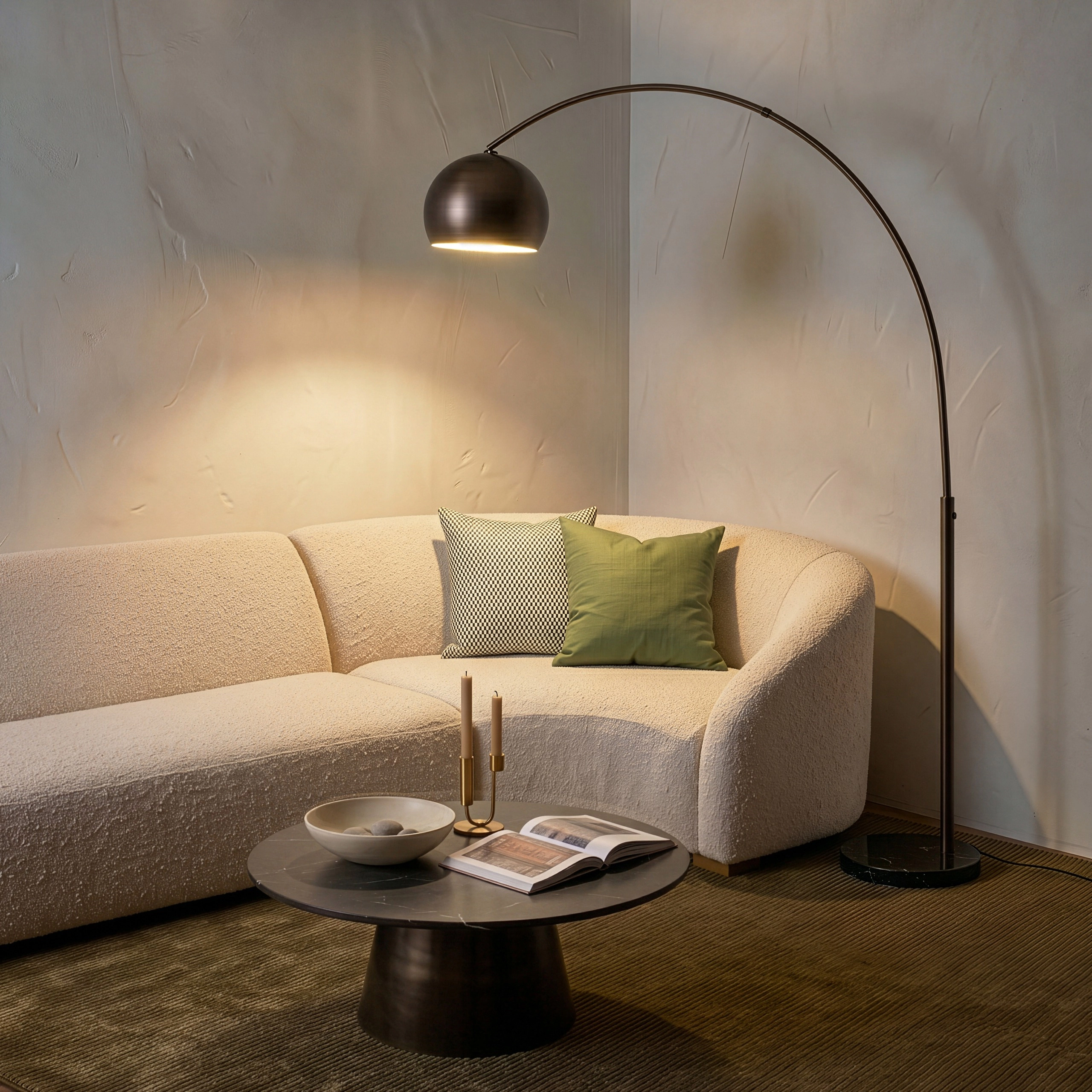 Brightech Olivia Marble Adjustable Floor Lamp