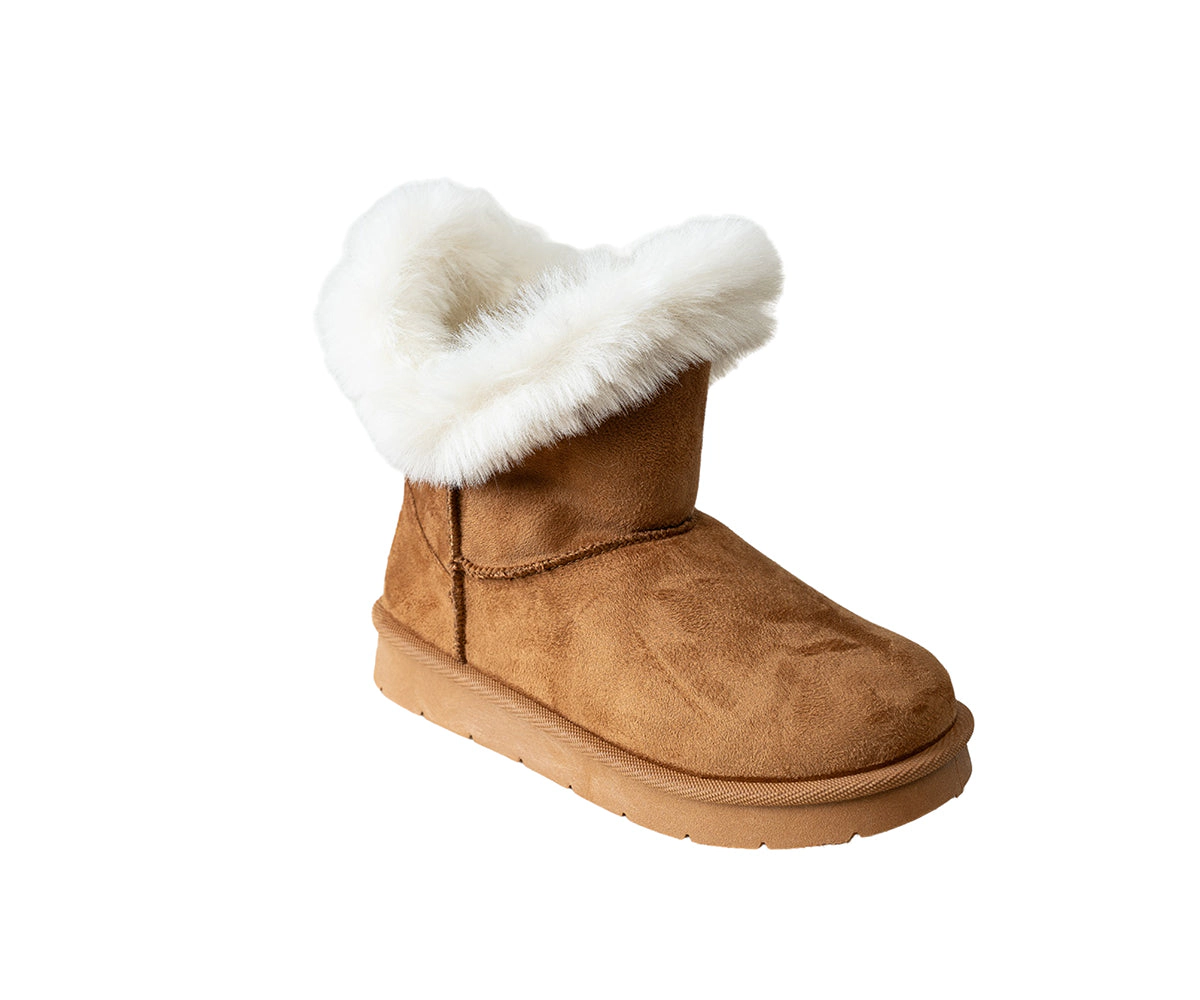 bebe Girl's Cozy Boot With Fur Trim