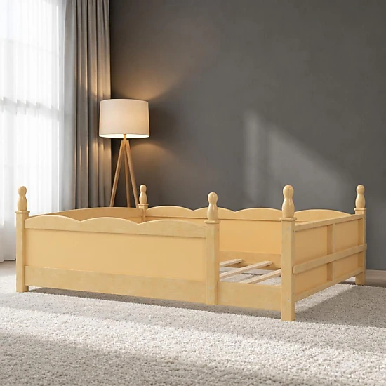 GOODSILO Solid Wood Full Bed Frame