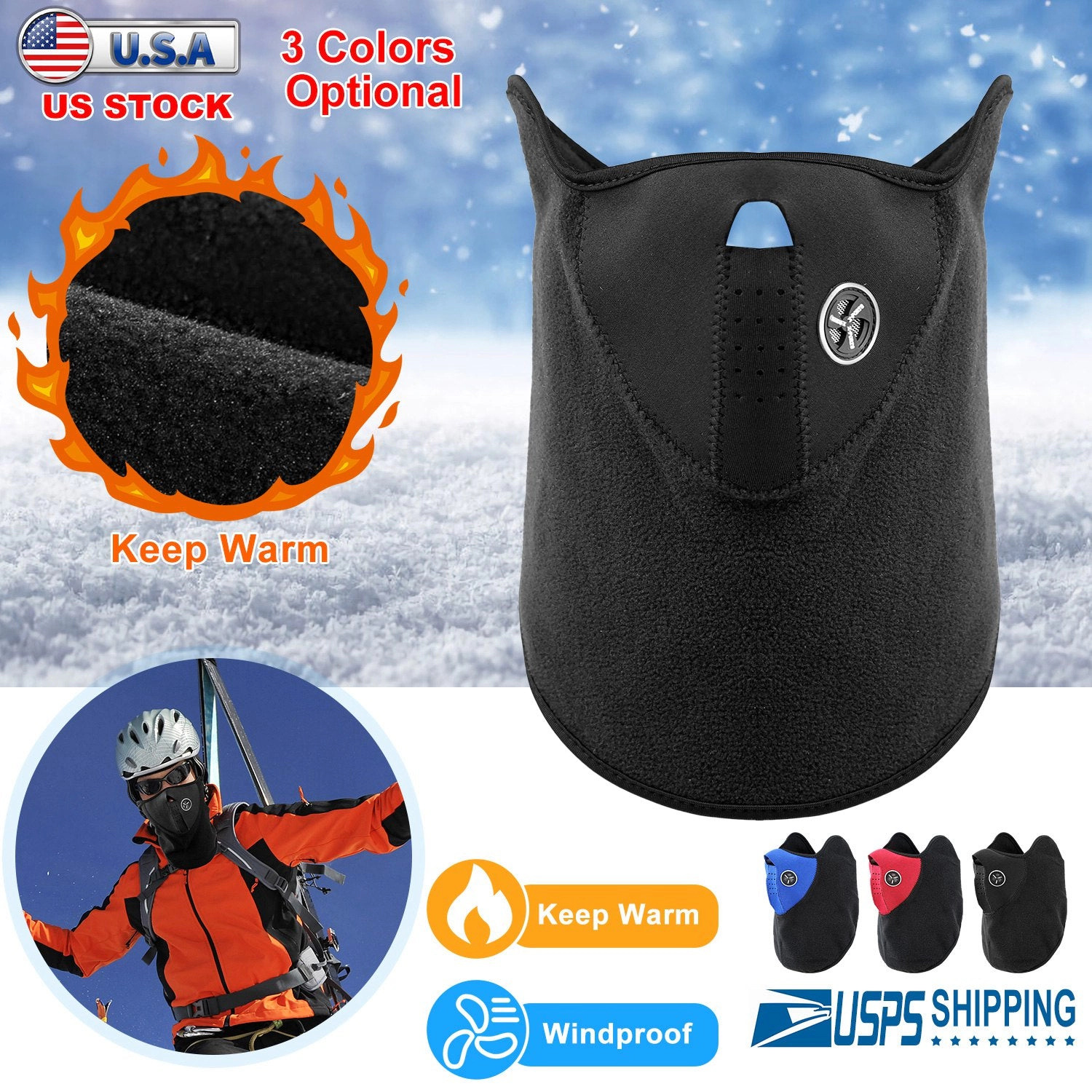 GBruno Fleece Neoprene Half Face Mask