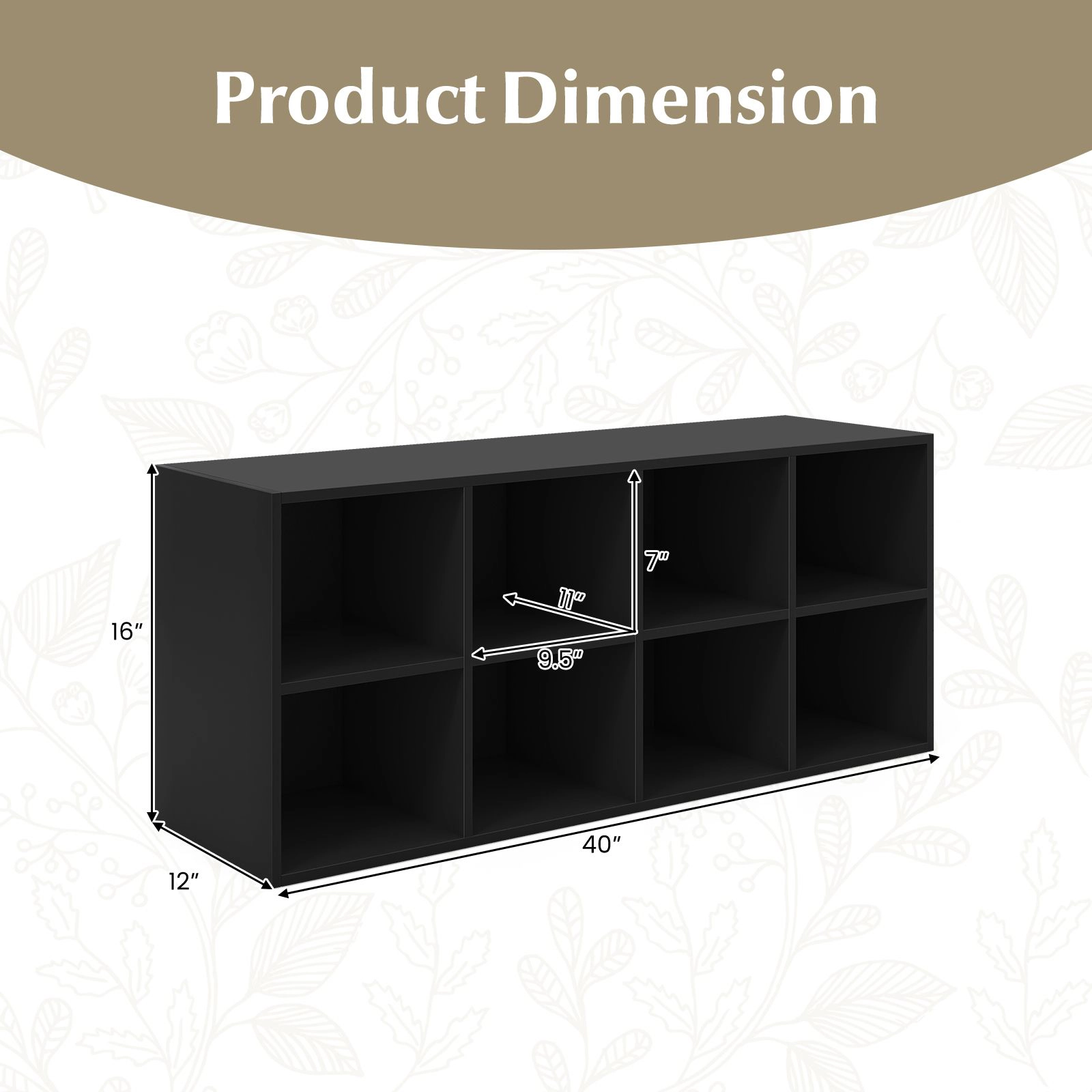 Slickblue Entryway Shoe Rack Bench with 8 Storage Compartments