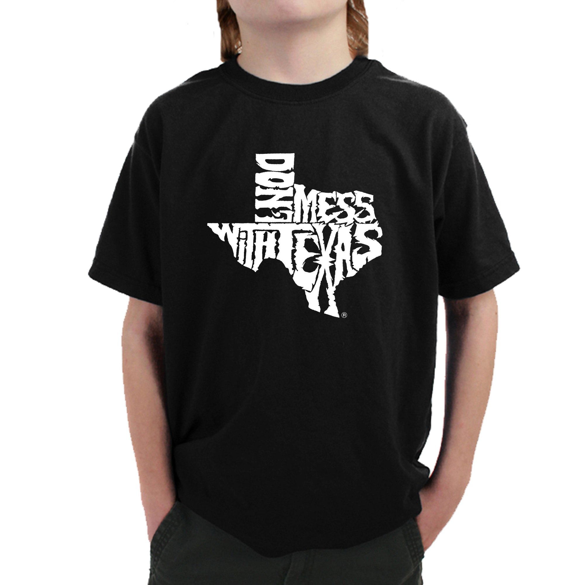 LA Pop Art Boy's Word T-Shirt - Dont Mess With Texas