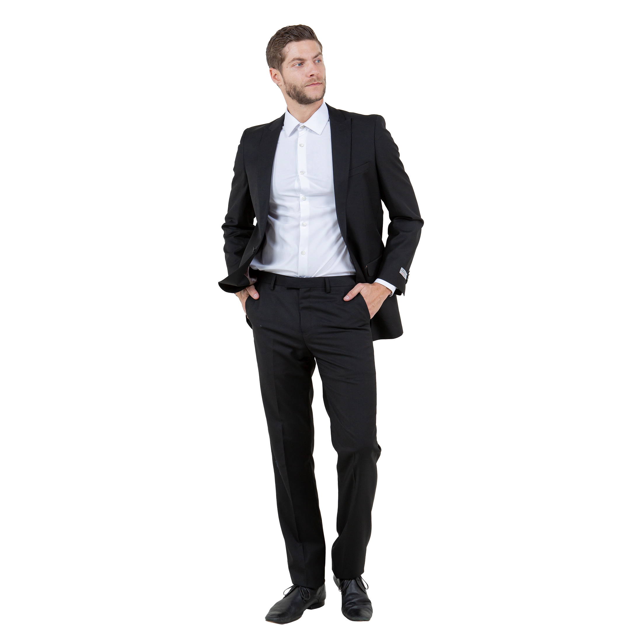 Tazzio Men’s Slim Fit 2 Piece Pick Stitch Suit Set
