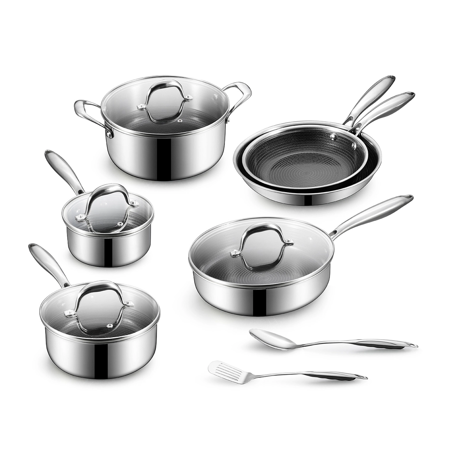 BE - LIVING CIRCLAD Series 12-Piece Nonstick Cookware Set